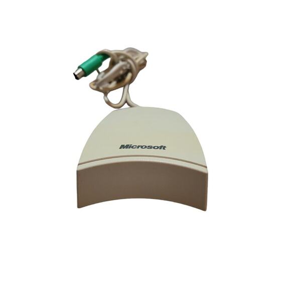 VTG Microsoft Cordless Wheel Mouse PNX04-86473 PS/2 Serial Wireless EUC - Picture 3 of 4